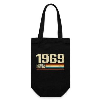 Vintage 1969 Retro Birthday - Born in 1969 - Gift Bag for Bottles - black - Front