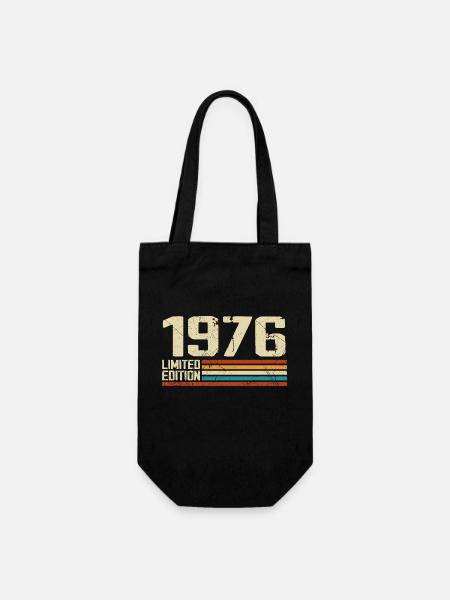 Vintage 1976 Anniversaire Rétro - Né en 1976 - Sac à bouteille - noir
