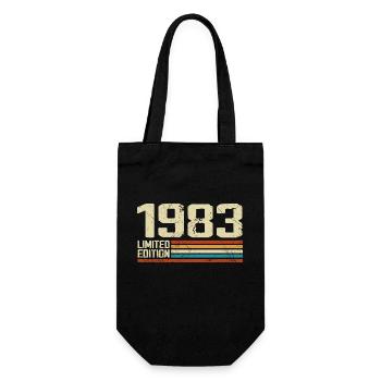 Vintage 1983 Anniversaire Rétro - Né en 1983 - Sac à bouteille - noir - Devant