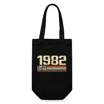 Vintage 1982 Retro Birthday - Born in 1982 - Gift Bag for Bottles - black - Front