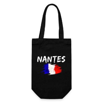 Nantes France Flag City of Nantes - Gift Bag for Bottles - black - Front