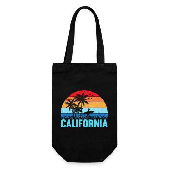 California - Gift Bag for Bottles - black - Front