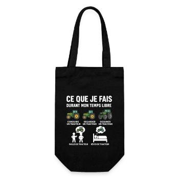 Humour Tracteur Papa Agriculteur homme femme en - Sac à bouteille - noir - Devant