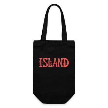 IST EIN LAND - Geschenkbeutel für Flaschen - Schwarz - Vorne