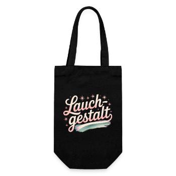 Leek Shape - Deutsche Gym Memes - Gift Bag for Bottles - black - Front