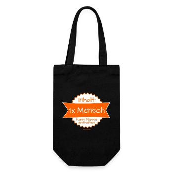 Logo humain humoristique avec message - Sac à bouteille - noir - Devant