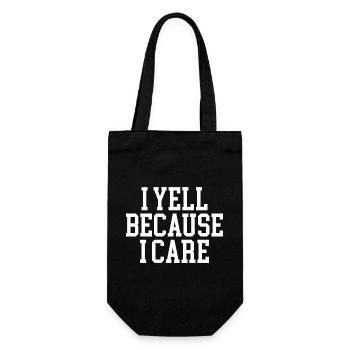 Je crie parce que je m’en soucie - Sac à bouteille - noir - Devant