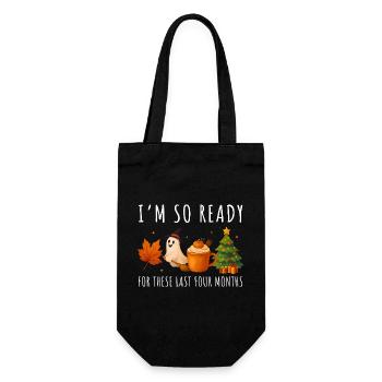 Salutations automnales d'Halloween et de Noël - Sac à bouteille - noir - Devant