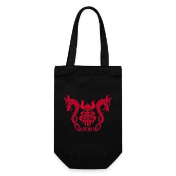 Norse god Odin and red dragons - Gift Bag for Bottles - black - Front