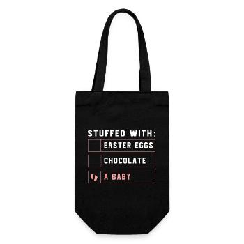 Gender Reveal Easter Mom-to-be - Gift Bag for Bottles - black - Front
