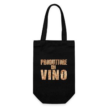 Produttore di Vino – Design realistico - Gift Bag for Bottles - black - Front