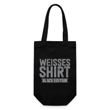 White Shirt Black Edition Funny Saying - Gift Bag for Bottles - black - Front
