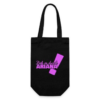 Gift for Ariana - Gift Bag for Bottles - black - Front