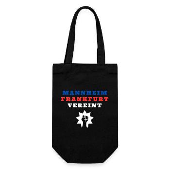 Mannheim and Frankfurt united - Gift Bag for Bottles - black - Front