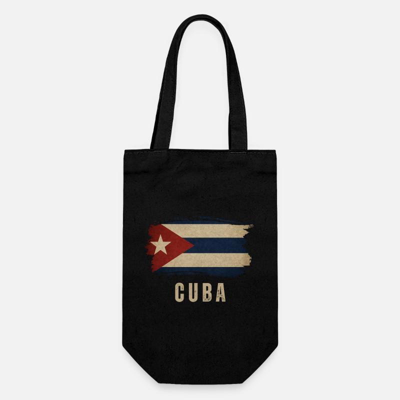 Drapeau grunge de Cuba, fier Cubain - Sac à bouteille - noir
