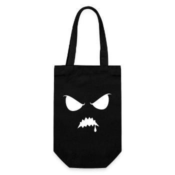 Gruselige Halloween Silhouette Schatten finstere  - Geschenkbeutel für Flaschen - Schwarz - Vorne