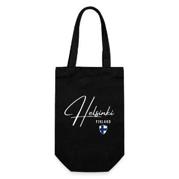 Helsinki Finland, elegant design Helsinki - Gift Bag for Bottles - black - Front