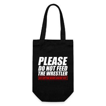 lutte amusante Veuillez ne pas nourrir le lutteur - Sac à bouteille - noir - Devant
