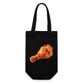 Fried Chicken Wing Fast Food - Gift Bag for Bottles - black - Front