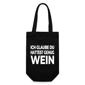 Wein - Geschenkbeutel für Flaschen - Schwarz - Vorne