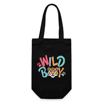 Wild Boy – Un mignon design de tigre pour enfants - Sac à bouteille - noir - Devant
