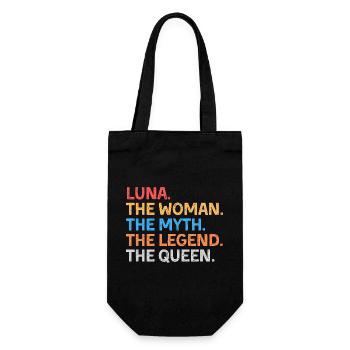 Luna The Woman The Myth The Legend The Queen - Gift Bag for Bottles - black - Front