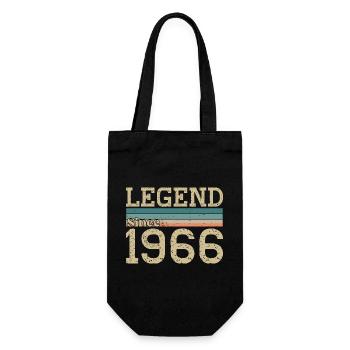 Legende seit 1966 Jubiläum 1966 - Geschenkbeutel für Flaschen - Schwarz - Vorne