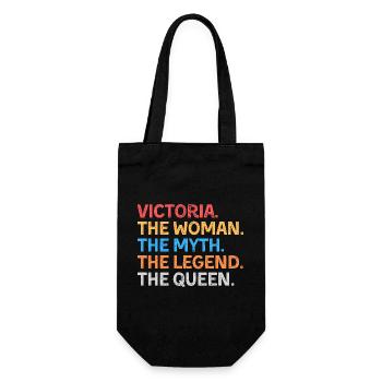 Victoria Die Frau Der Mythos Die Legende Die Königin - Geschenkbeutel für Flaschen - Schwarz - Vorne
