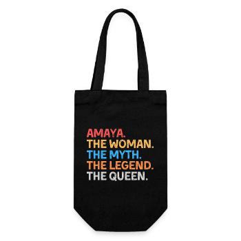 Amaya The Woman The Myth The Legend The Queen - Gift Bag for Bottles - black - Front