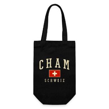 CHAM SWITZERLAND Vintage Logo - Gift Bag for Bottles - black - Front
