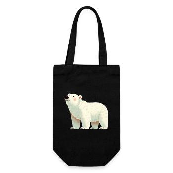 Polar bear - Gift Bag for Bottles - black - Front