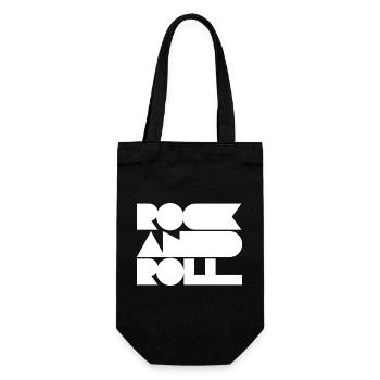 Rock and Roll : Typographie géométrique, audacieuse, cool - Sac à bouteille - noir - Devant