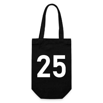 25. 25 ANS. 25e ANNIVERSAIRE. ANNIVERSAIRE 25 ANS. - Sac à bouteille - noir - Devant
