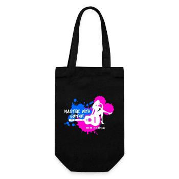 Master with guitar - Blue Pink White - Gift Bag for Bottles - black - Front