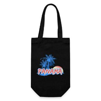 Gift for Panama - Gift Bag for Bottles - black - Front