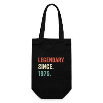 legendär seit 1975 - Geschenkbeutel für Flaschen - Schwarz - Vorne