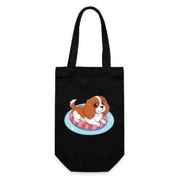 Sommerbojen-Schwimmerwelpe - Geschenkbeutel für Flaschen - Schwarz - Vorne