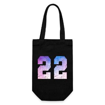 numéro 22 – Cadeau anniversaire 22 ans - Sac à bouteille - noir - Devant
