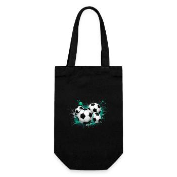 Das Fußballdesign zum Großereignis - Geschenkbeutel für Flaschen - Schwarz - Vorne