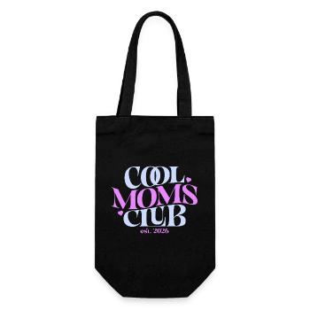 Mama 2026 Geschenk - Coole Mama Outfit - Geschenkbeutel für Flaschen - Schwarz - Vorne