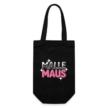 Mallemaus JGA Frauen Mallorca Fan Party Malle Maus - Geschenkbeutel für Flaschen - Schwarz - Vorne