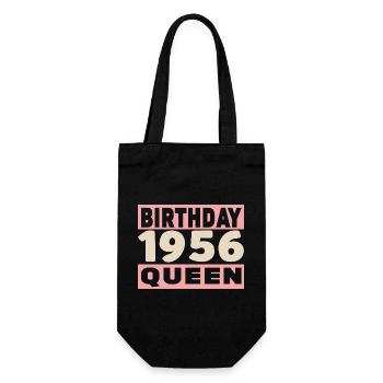 Biker 70 years old 1956 Anniversary - Gift Bag for Bottles - black - Front