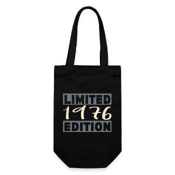 Vintage 1976, 50 Years Birthday Gift - Gift Bag for Bottles - black - Front