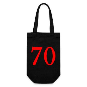 70. 70 ANS. 70e ANNIVERSAIRE. ANNIVERSAIRE 70 ANS. - Sac à bouteille - noir - Devant