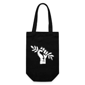 Freiheit Frieden Symbol - Geschenkbeutel für Flaschen - Schwarz - Vorne