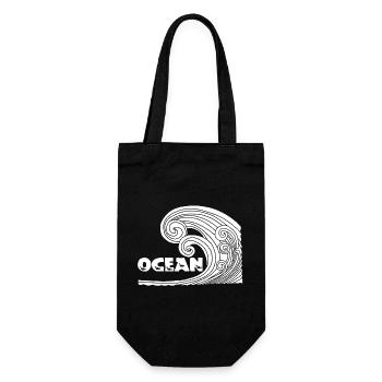 La vague blanche - Sac à bouteille - noir - Devant