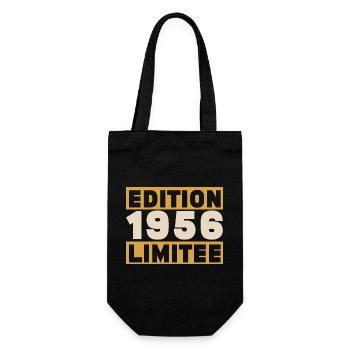 1956 70 ans Anniversaire Vintage Cadeau - Sac à bouteille - noir - Devant