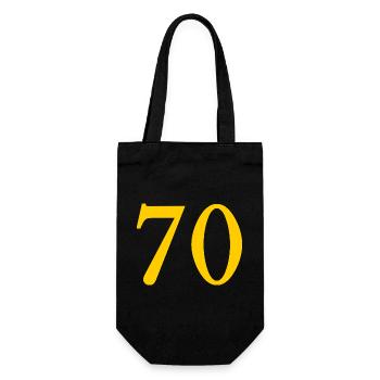 70. 70 ANS. 70e ANNIVERSAIRE. ANNIVERSAIRE 70 ANS. - Sac à bouteille - noir - Devant