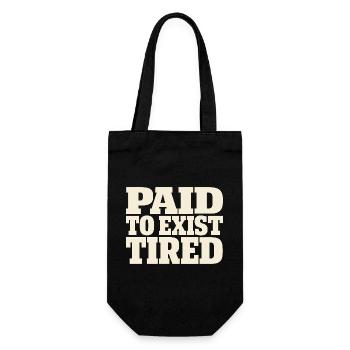 Burnt-out millennial, tired adult, - Gift Bag for Bottles - black - Front