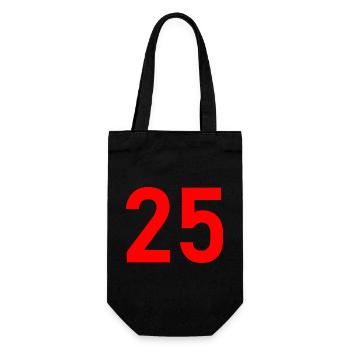25. 25 ANS. 25e ANNIVERSAIRE. ANNIVERSAIRE 25 ANS. - Sac à bouteille - noir - Devant